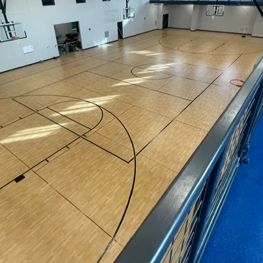 gym floor installation Crawford County Wellness Center 